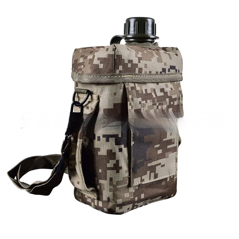 Outdoor 2L Camouflage PVC Shoulder Kettle - Military Style, Large Capacity