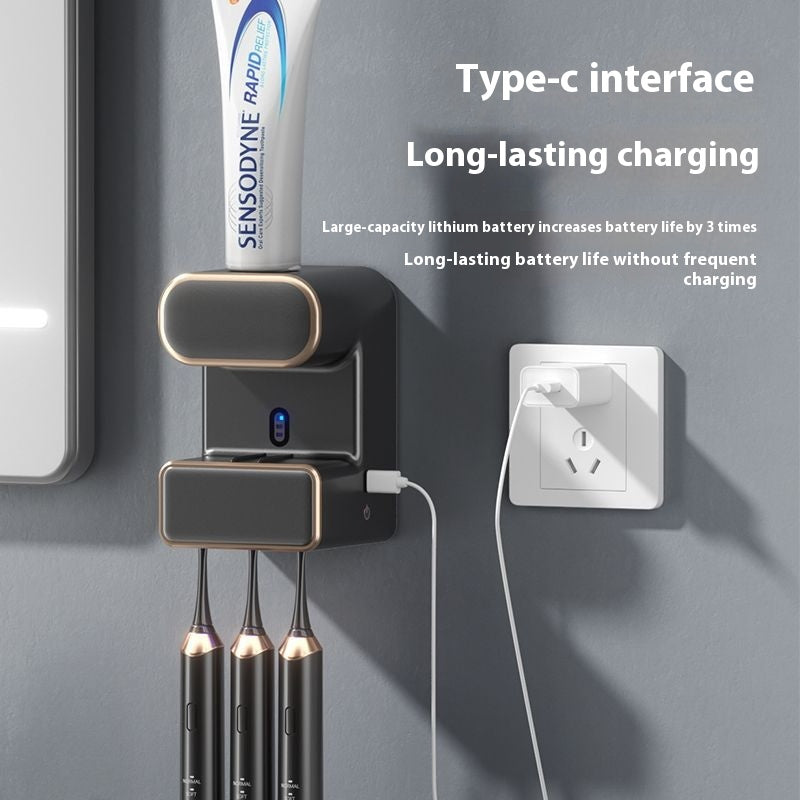 Disinfection Toothpaste Squeezing Tool with Intelligent Induction Toothbrush Holder
