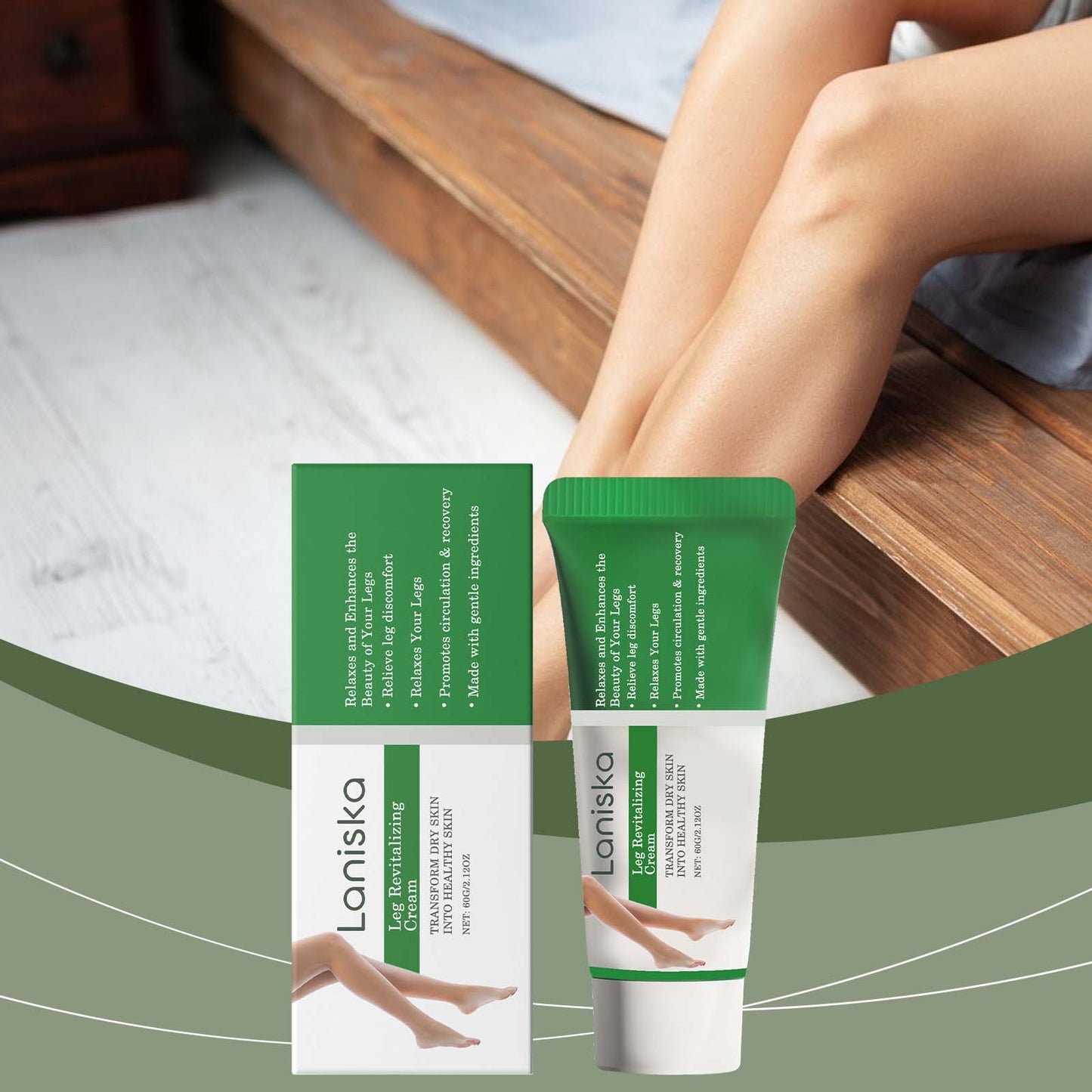 Leg Revitalizing Cream for Skin Care - 60G Natural Ingredients, Hydrating & Nourishing