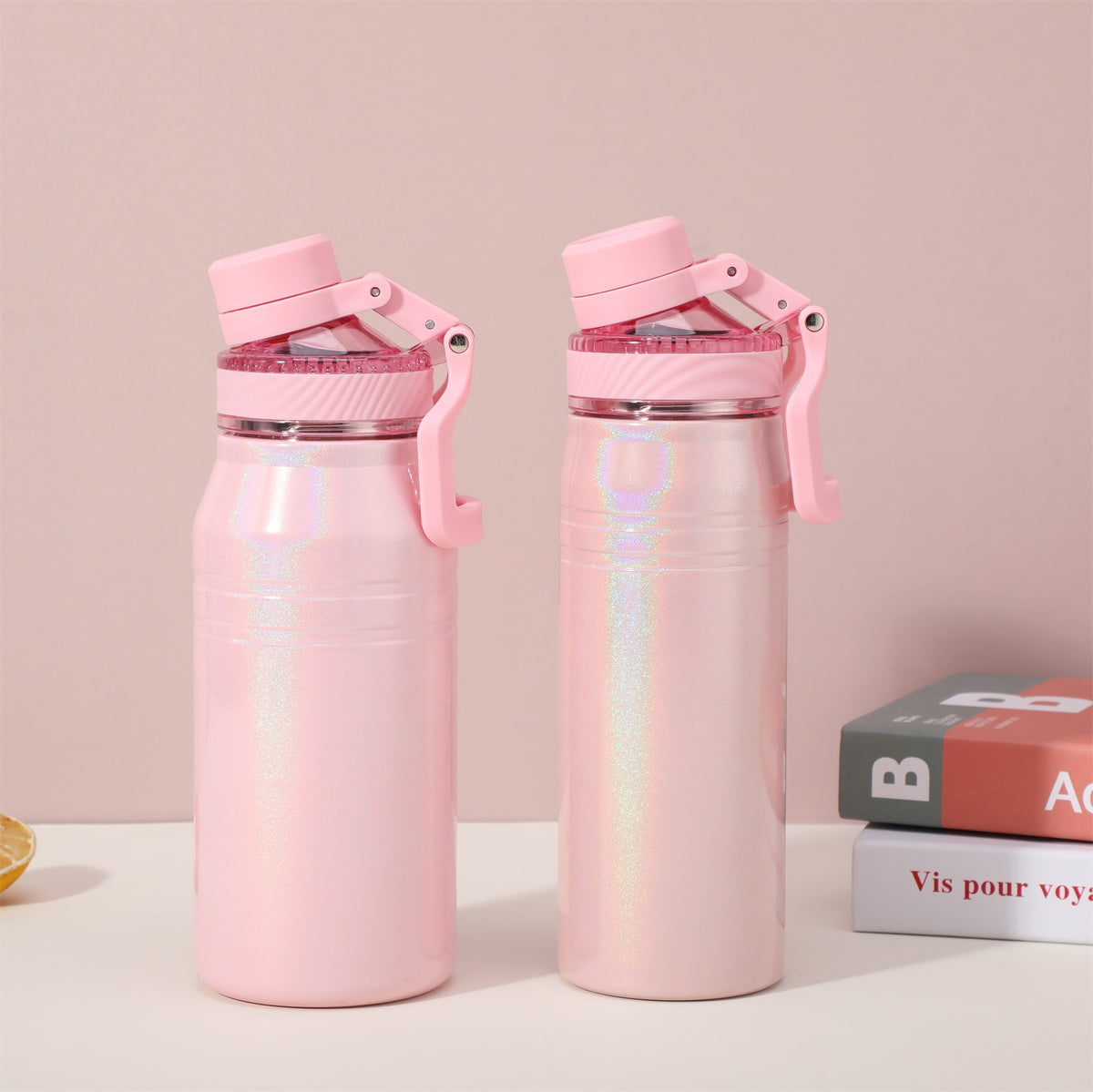 Portable Stainless Steel Sports Drink Cup with Strap - Home & Travel Use