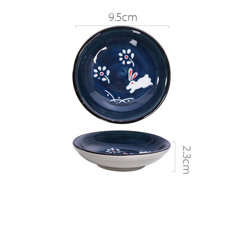Japanese Ceramic Snack Dish - Hand-Painted & Microwave Safe