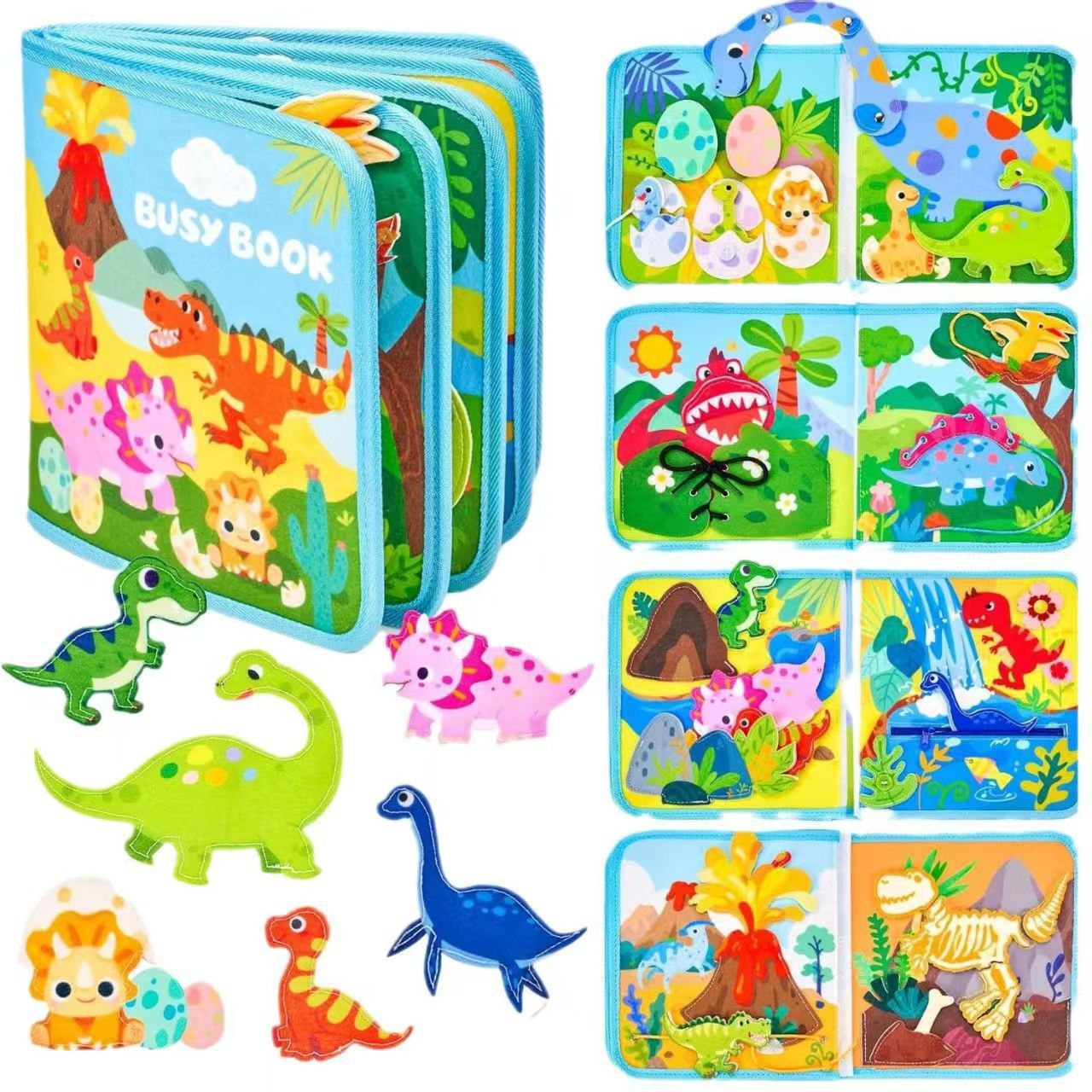 Montessori Felt Busy Board Educational Toy for Kids - Multiple Variants