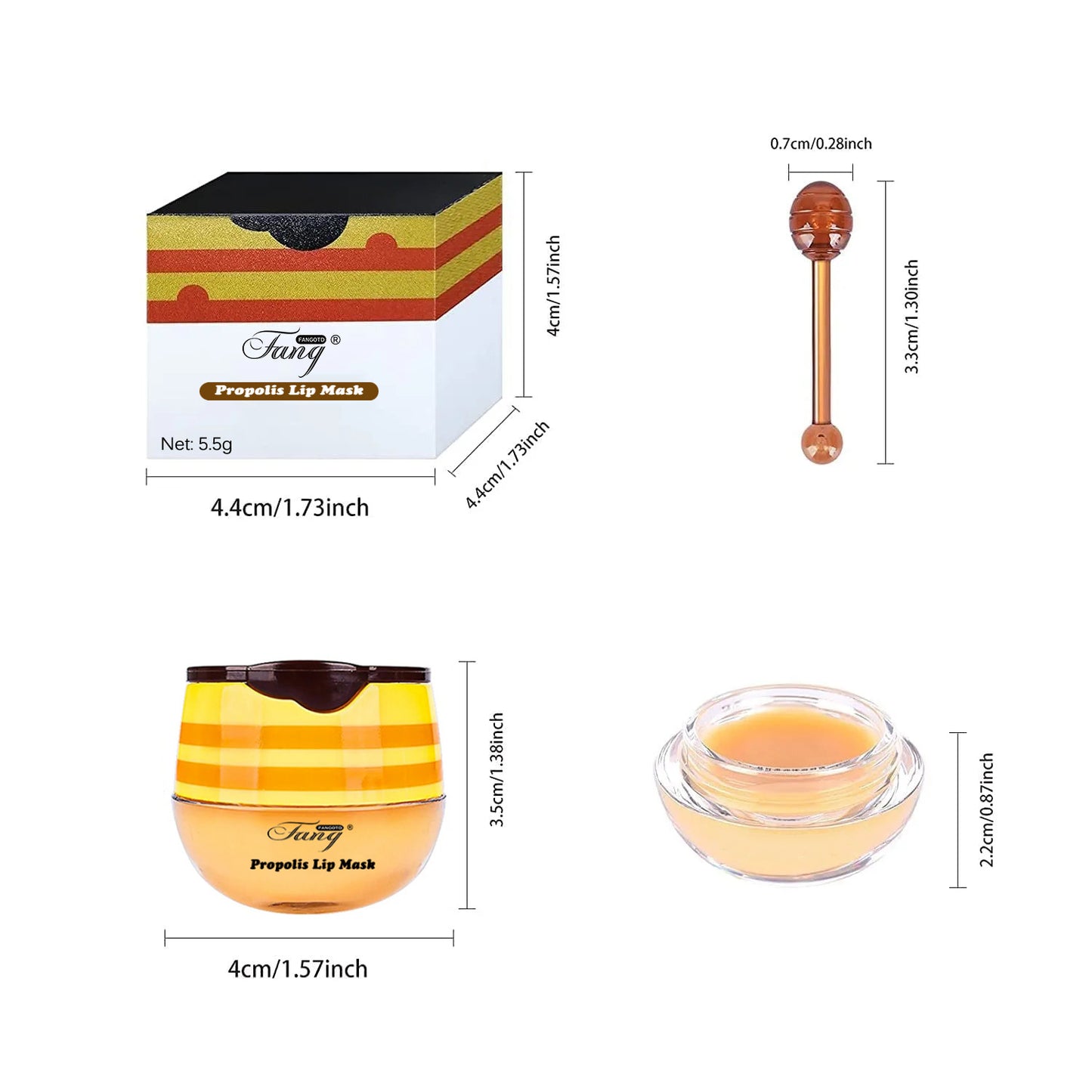 Moisturizing Lip Balm Set - Nourishing Strawberry Propolis Hydration