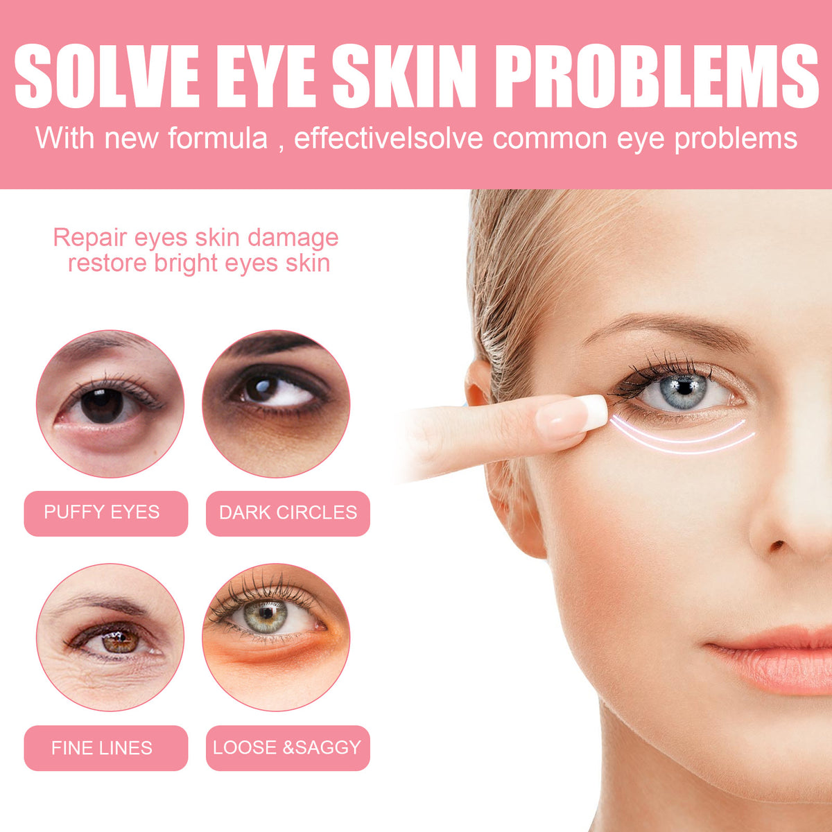 Rose Fruit Eye Cream Stick for Fine Lines & Eye Bags - 3g