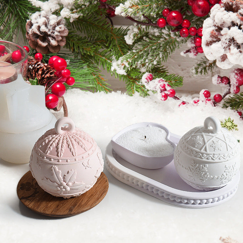 Silicone DIY Snowflake & Berry Pattern Storage Box Mold for Crafts