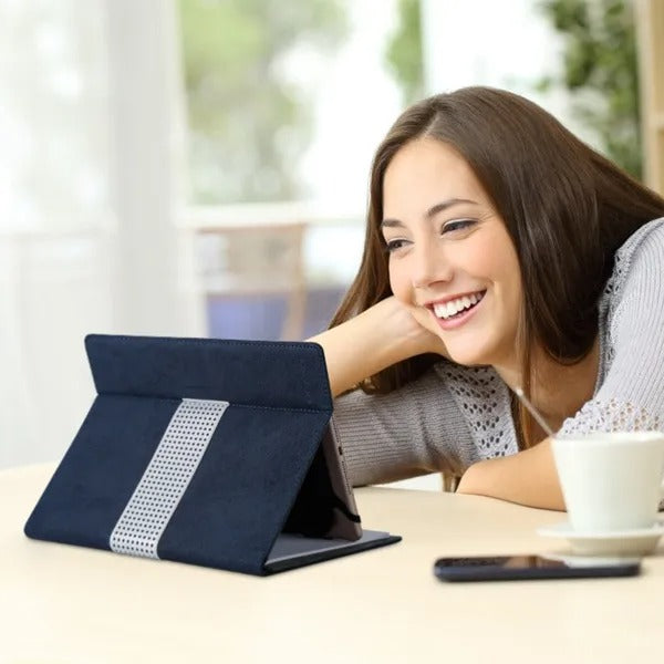 Tablet Portfolio Case for 9.7 Inch Tablets with Notepad - Navy