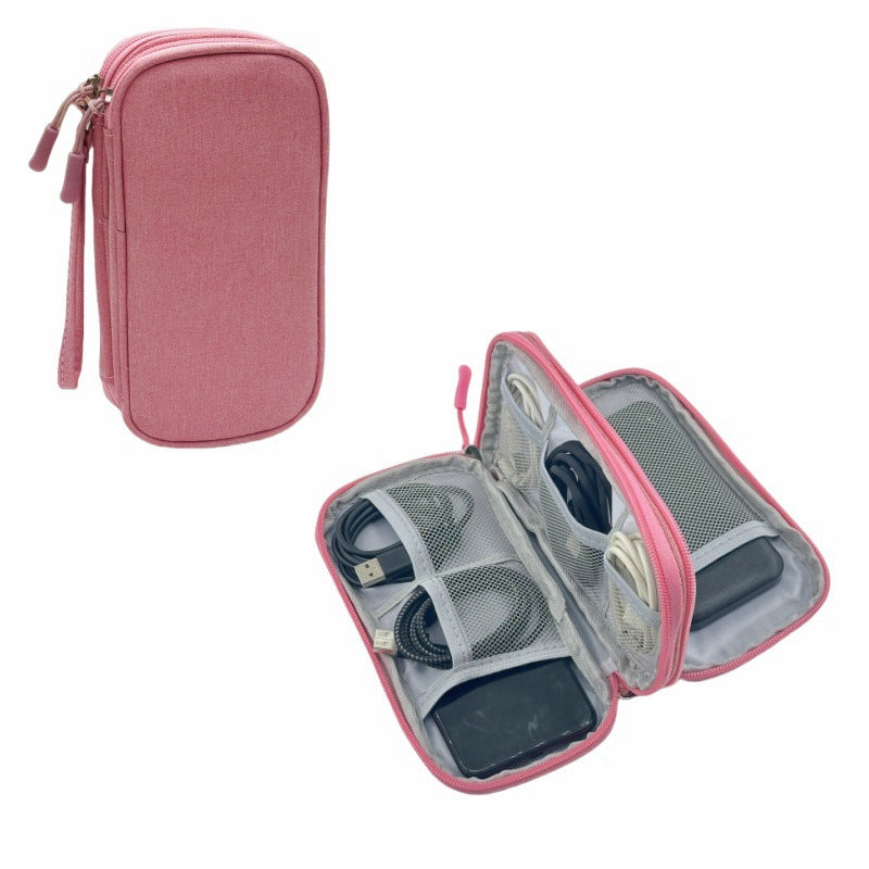 Multi-Compartment Charging Cable Organizer Bag with Double Layer Options