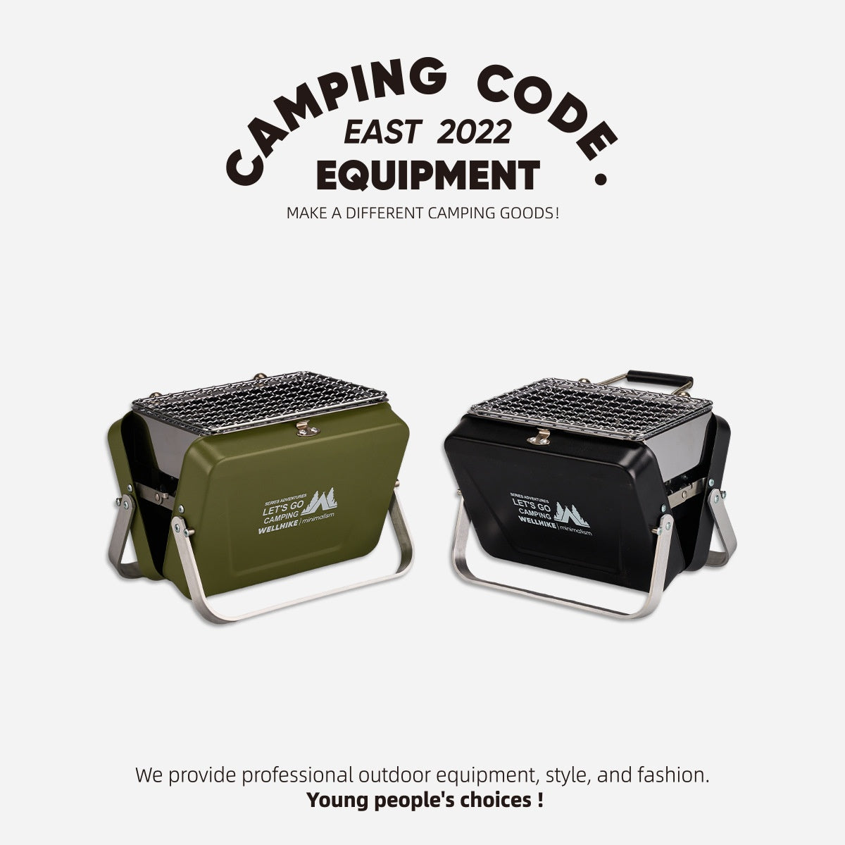 Portable Mini Barbecue Oven for Outdoor Use Foldable Camping Grill