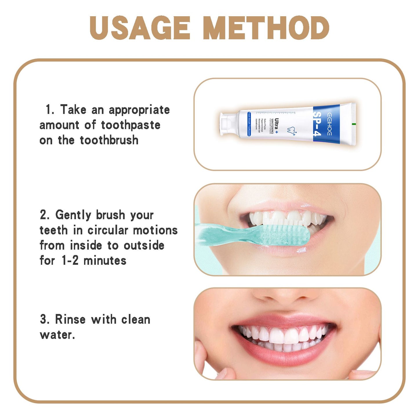 Probiotic Brightening Toothpaste for Stain Removal and Fresh Breath