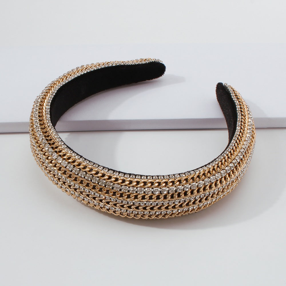 Velvet Hair Band with Diamond Details