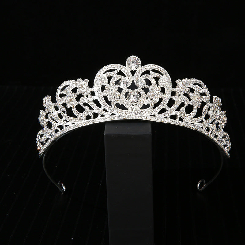 Bridal Crown Rhinestone Headpiece - White Diamond
