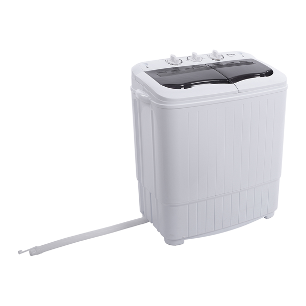 14.3lb Semi-Automatic Gray Washing Machine with Cover - Home Appliance