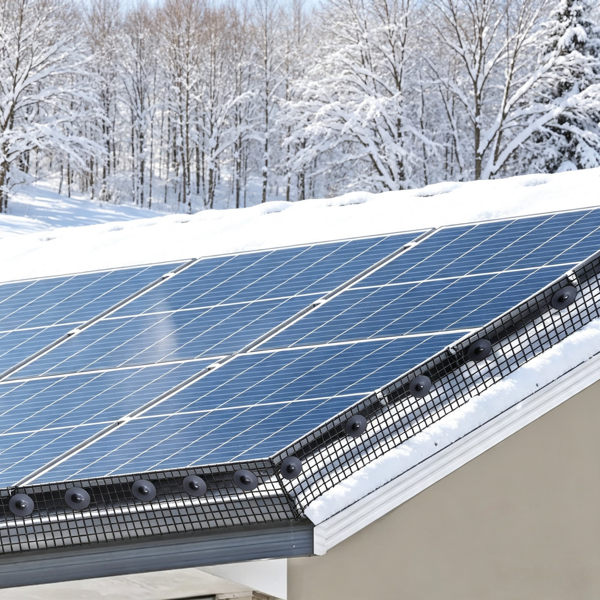 8 Inch x 100 Ft Solar Panel Bird Guard Mesh Kit Rust-Proof PVC Coated Critter Barrier with Aluminum Fasteners