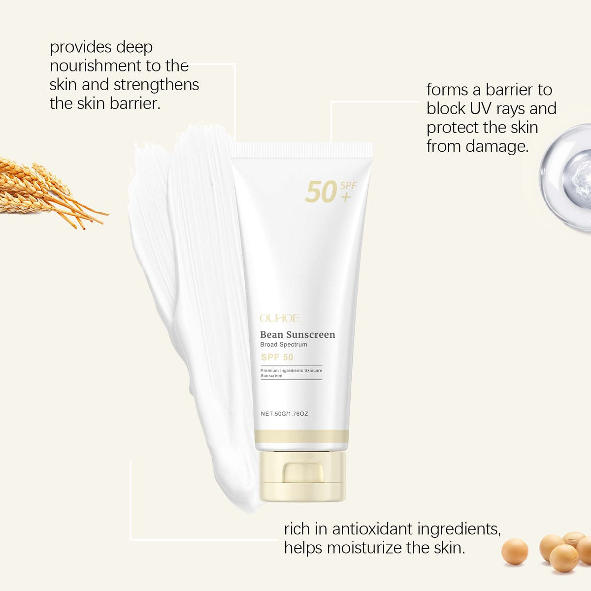 Moisturizing Protective Skin Cream 50g for Outdoor Use