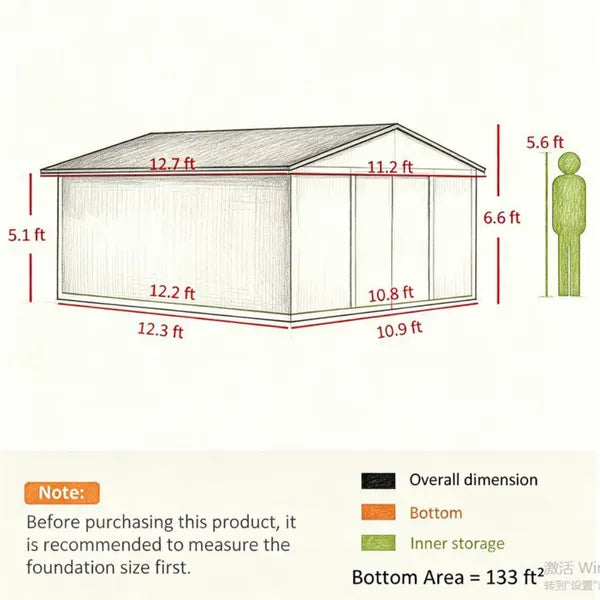 Outdoor Garden Storage Shed Tool House