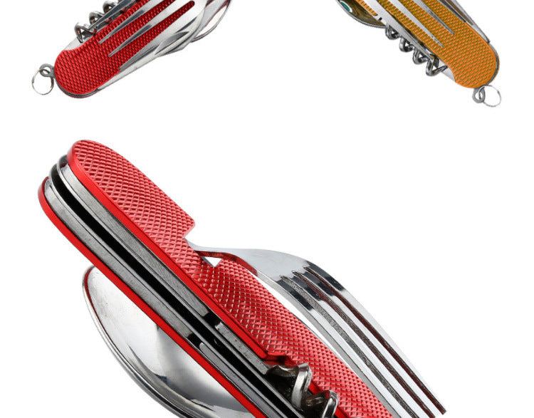 Stainless Steel Folding Detachable Tableware - Modern Kitchen Dining Set