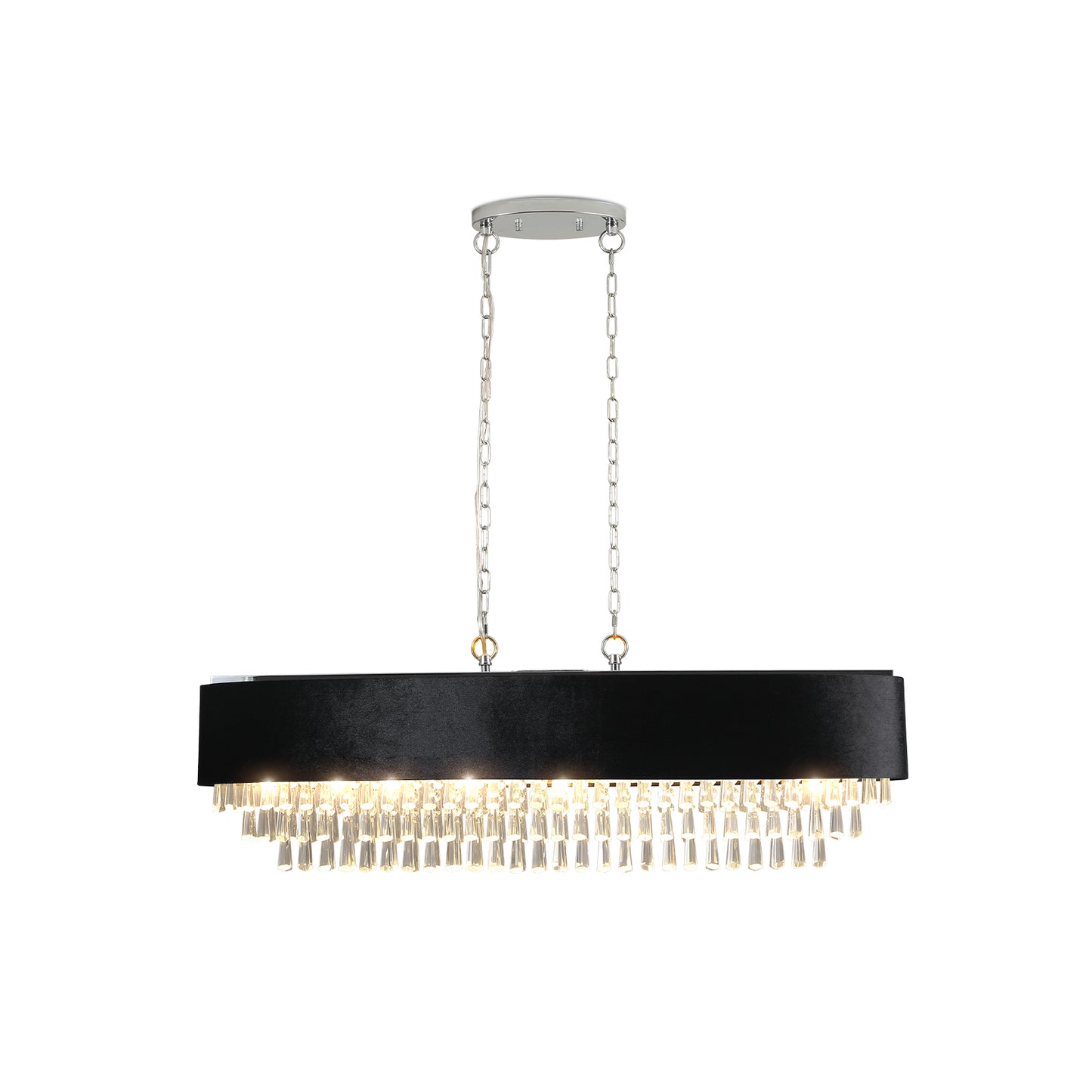 39in Crystal Chandelier with Adjustable Height, 8-Light G9 Base