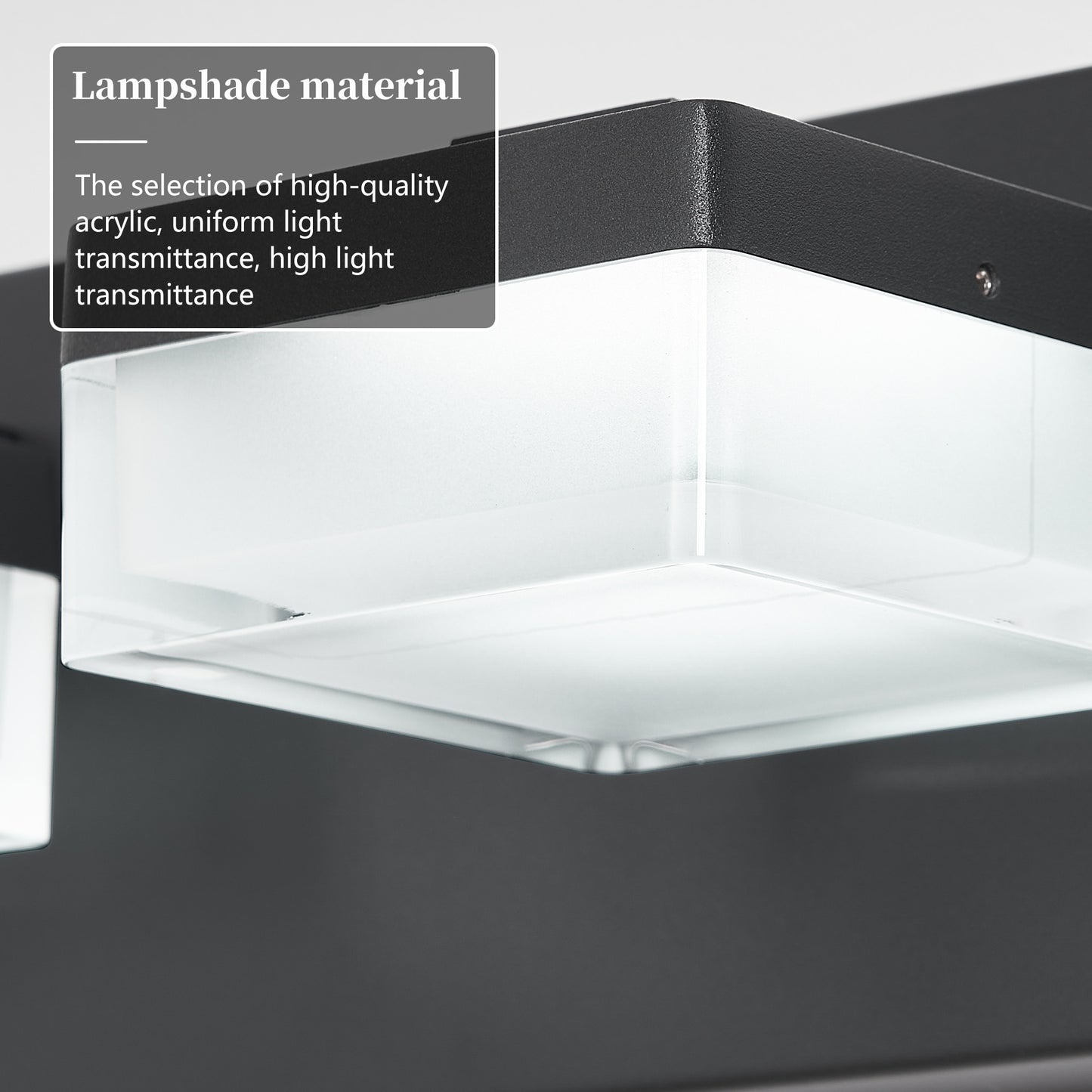 Modern LED Vanity Light - 3-Light Matte Black Over Mirror