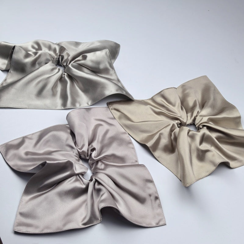 Silk Square Scarf Hair Tie - 22mm Glossy, Multiple Colors