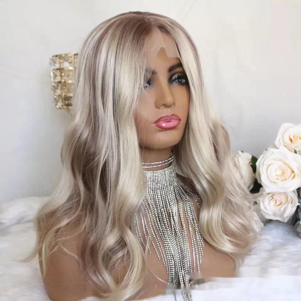 Brown Big Wave Synthetic Wig - High Temperature Fiber
