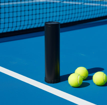 Pressure Tennis Ball Storage Canister - Black, 8.5cm Diameter, 32.5cm Height
