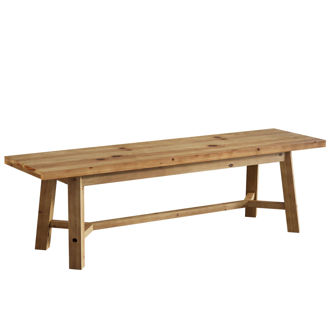 Rustic Entryway Bench - 55-Inch Solid Wood Shoe Storage