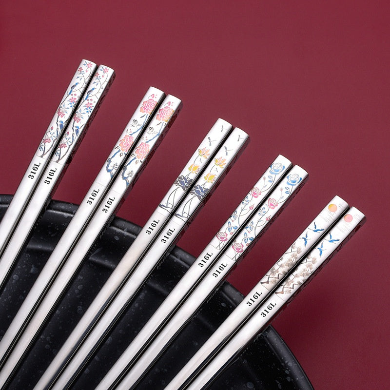 Stainless Steel Chopsticks 25cm Set for Restaurant Hotel & Home Use