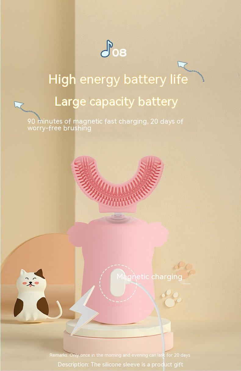 Children's Sonic Electric Toothbrush with Voice Guide - USB Rechargeable, Multi-Gear