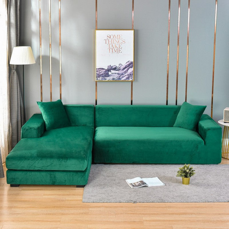 Multi-Color Sofa Cover Set for 145-185cm, 5 Seats & Pillowcases - Home Fabric Soft