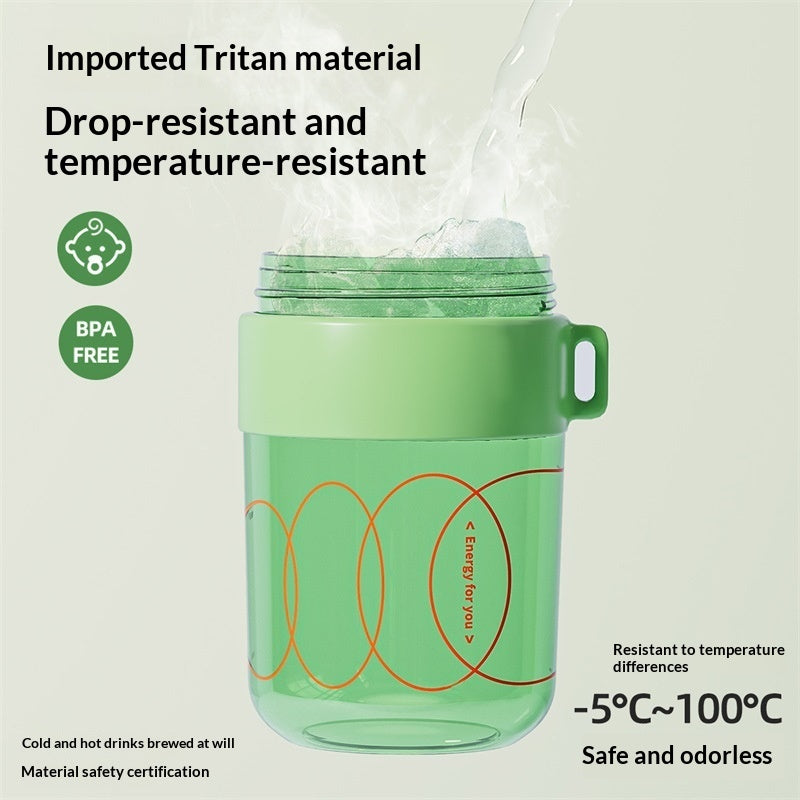 Kids’ Straw Cup with Lid and Strap - 400ml Tritan Wide Mouth Drinking Bottle