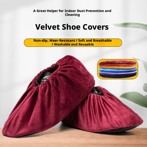 Flannelette Shoe Covers Glazed Blue - Waterproof Fabric Protectors, 1 Piece