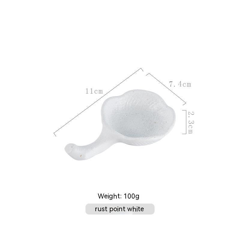Ceramic Sauce Dipping Dish with Handles - Japanese Retro Style, Various Colors
