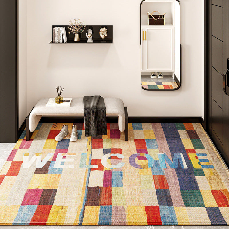 American-Style Entrance Door Mat Non-Slip Stain-Resistant Floor Doormat