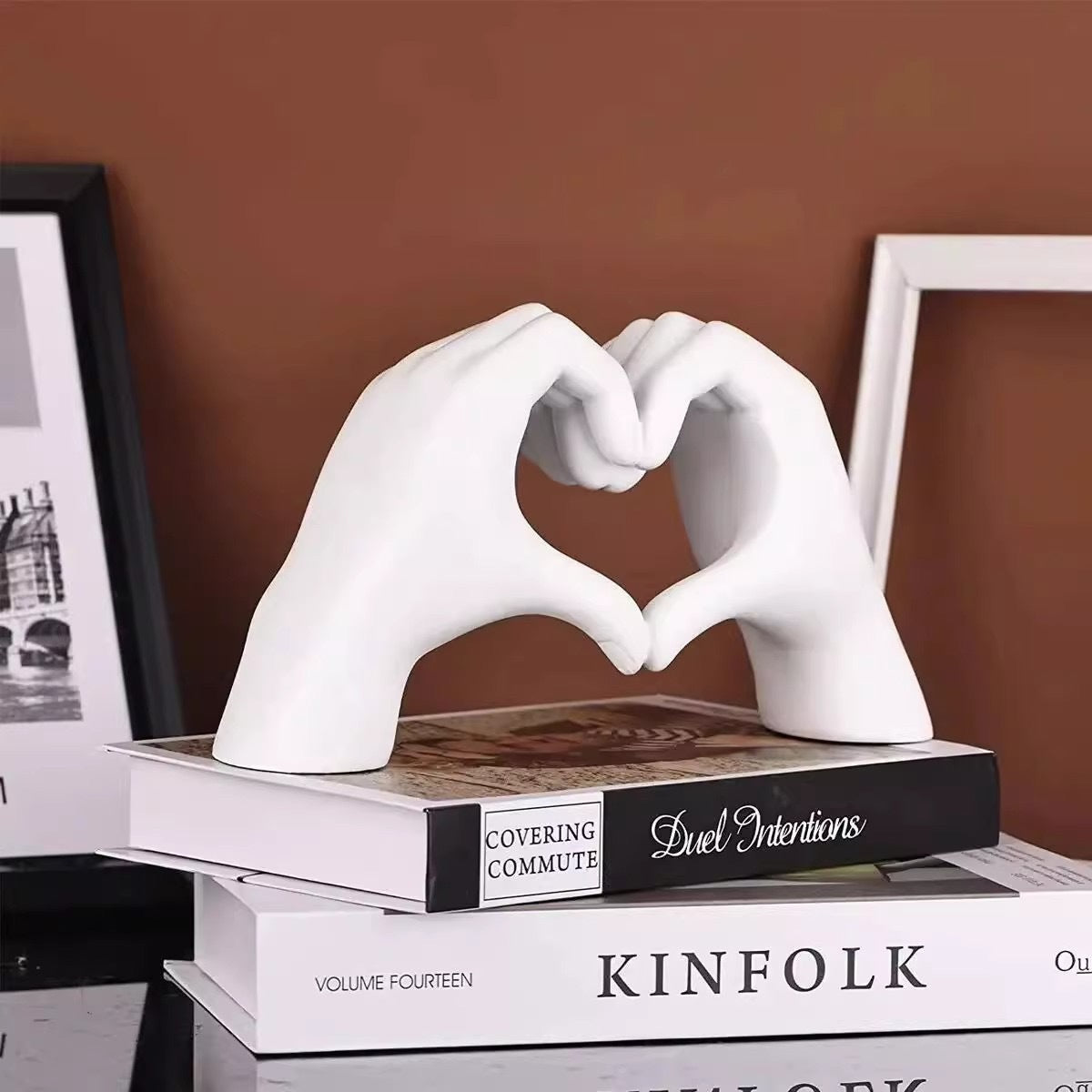 Heart Shaped Love Finger Resin Decoration - Home & Party Craft Ornament