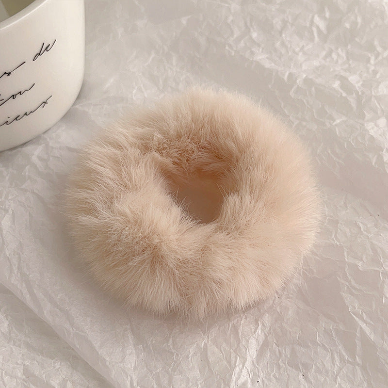 Cute Plush Elastic Hair Scrunchie - Soft Large Intestine Style Hair Band