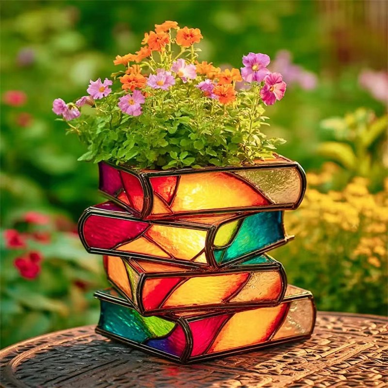Stacking Book Craft Ornaments - Multi-Layer Resin DIY Decor for Holidays