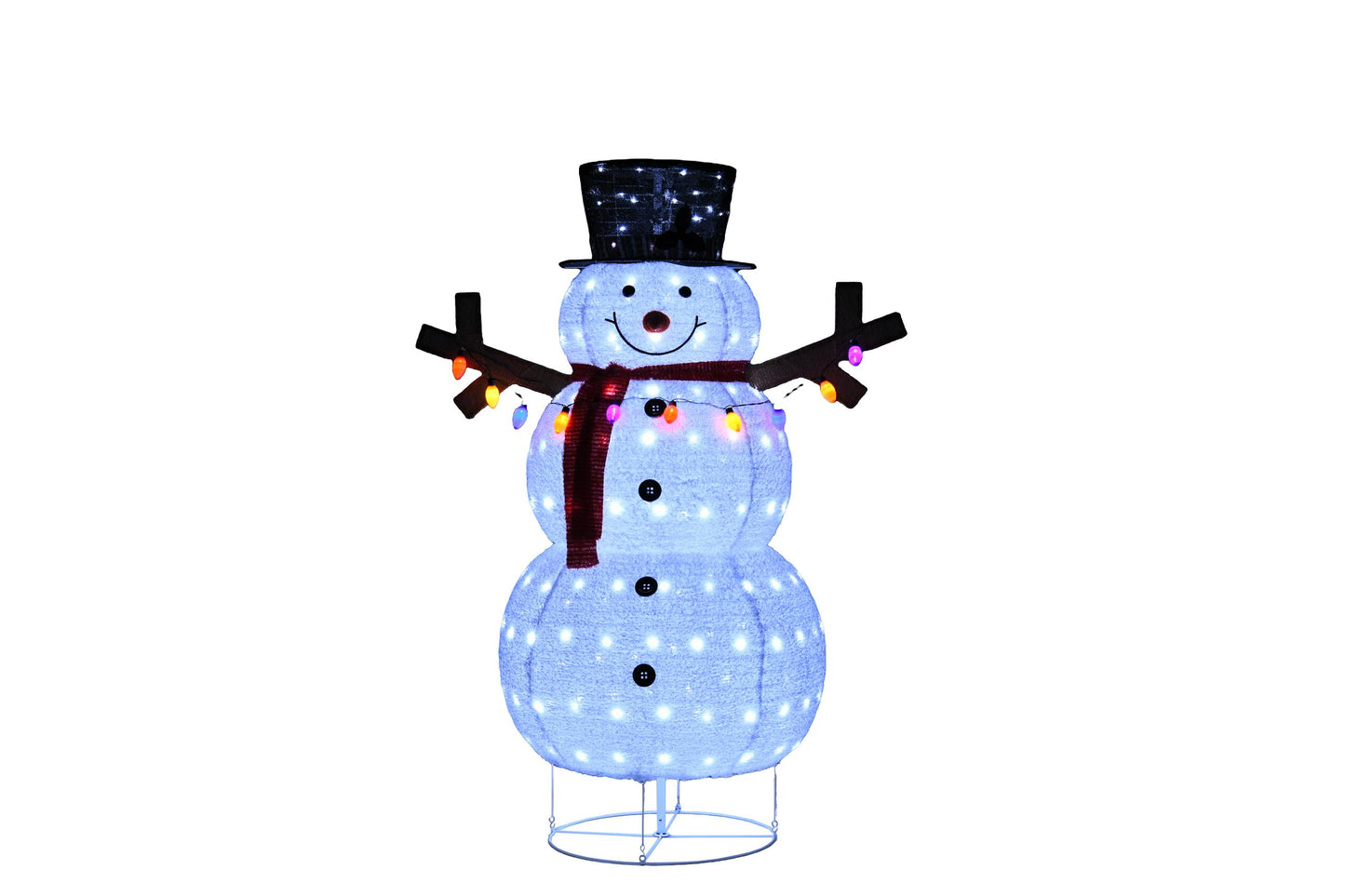 Plush Lantern Snowman with Warm LED Lights for Christmas Decor