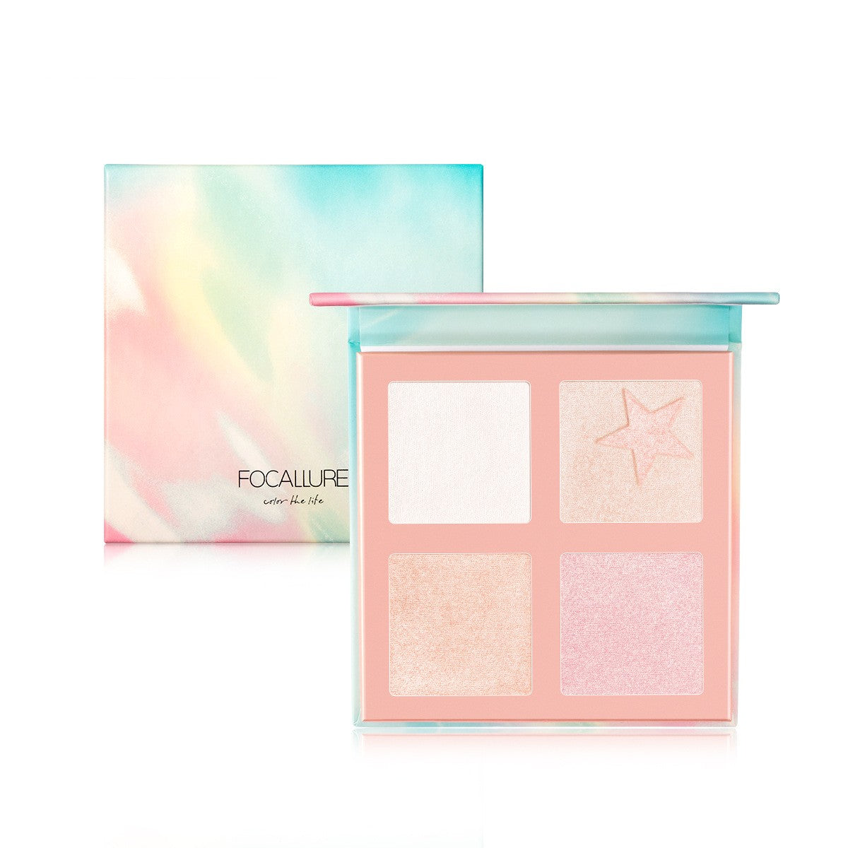 Highlighting Powder FA63 - Pink Face Makeup Powder for All Skin Types