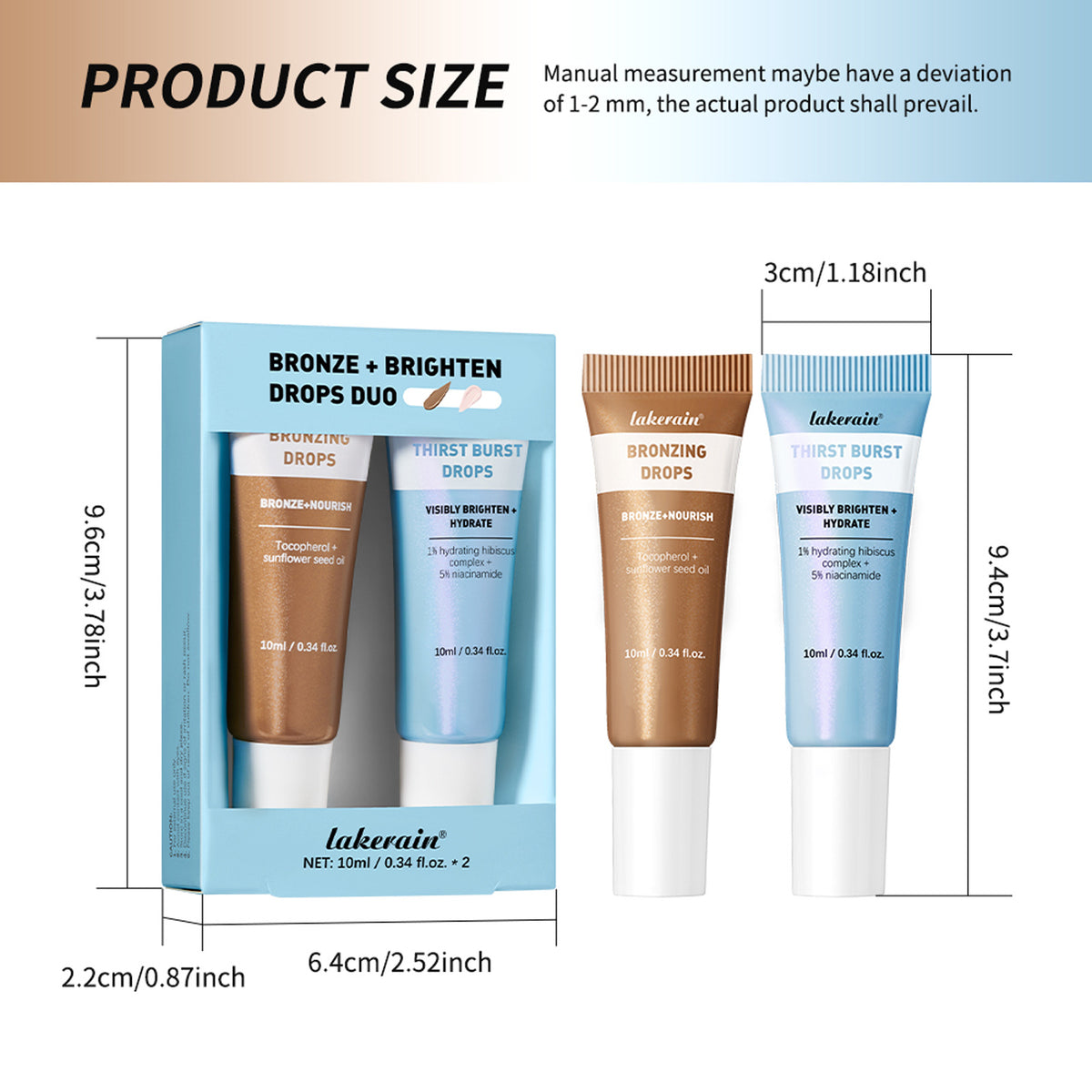 Brightening Nourishing Moisturizing Bronze Sun Tanning Set