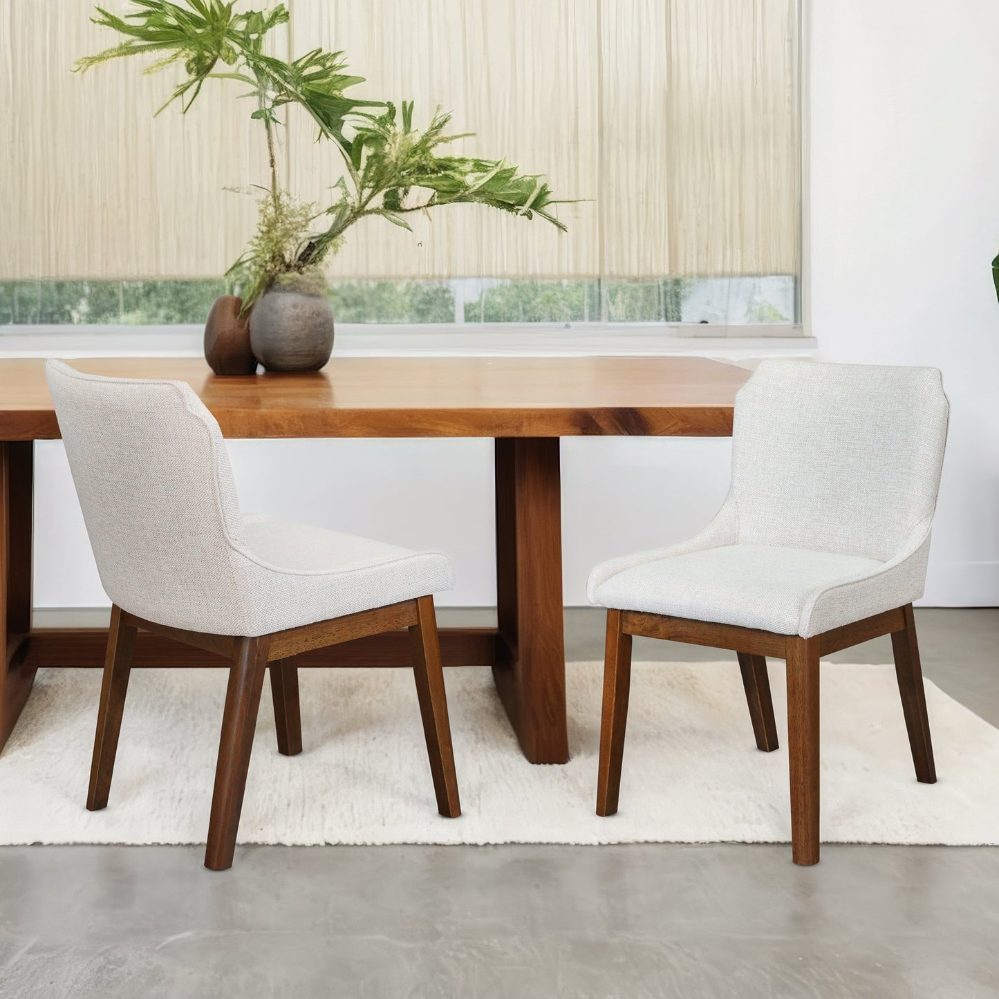 Ellis Dining Chair Set Of 2 - Beige Linen