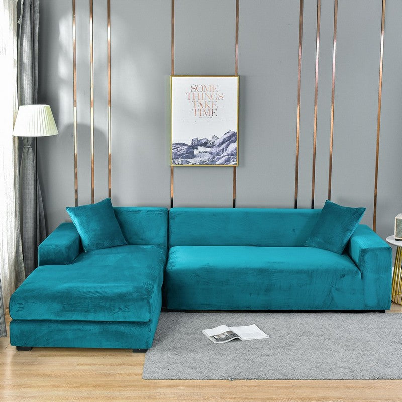 Multi-Color Sofa Cover Set for 145-185cm, 5 Seats & Pillowcases - Home Fabric Soft