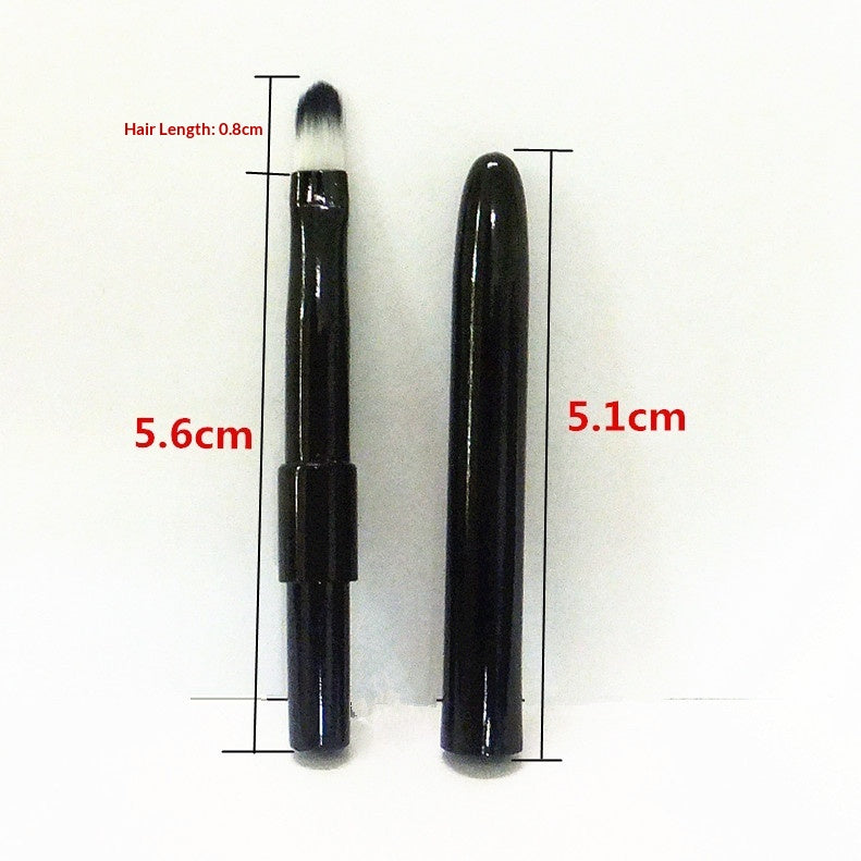 Portable Lip and Eyeliner Makeup Brush with Cap - Precise Application Tool