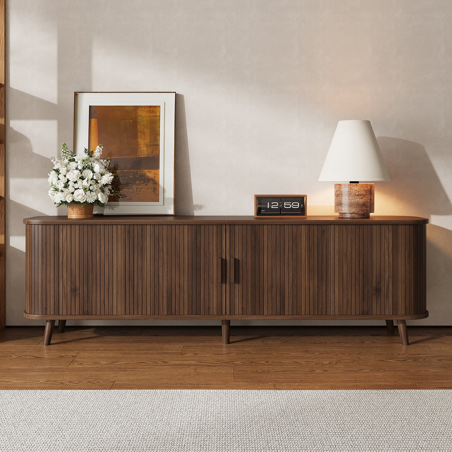 70-inch Modern TV Stand For TVs Up To 80 Inches Living Room, Media
