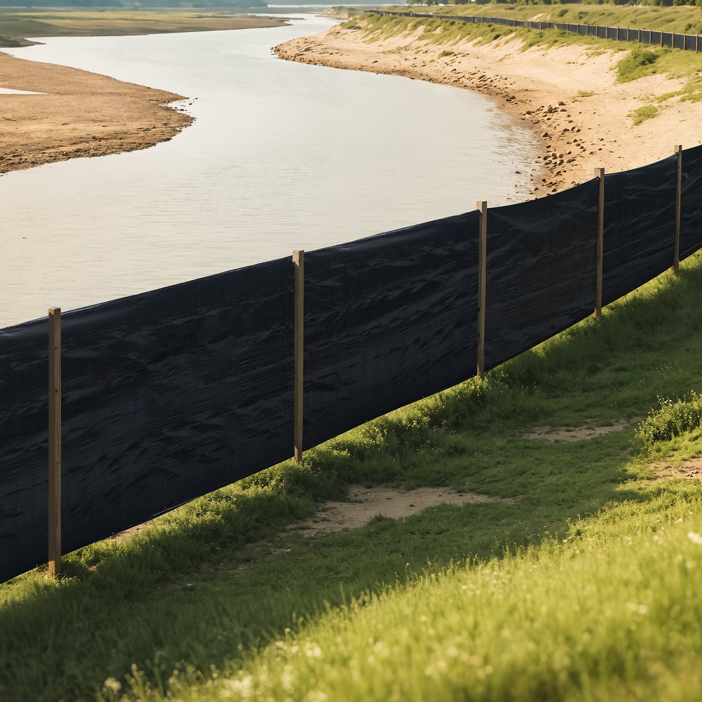 Durable Silt Fence Fabric Roll 3x500 Ft Erosion & Sediment Control