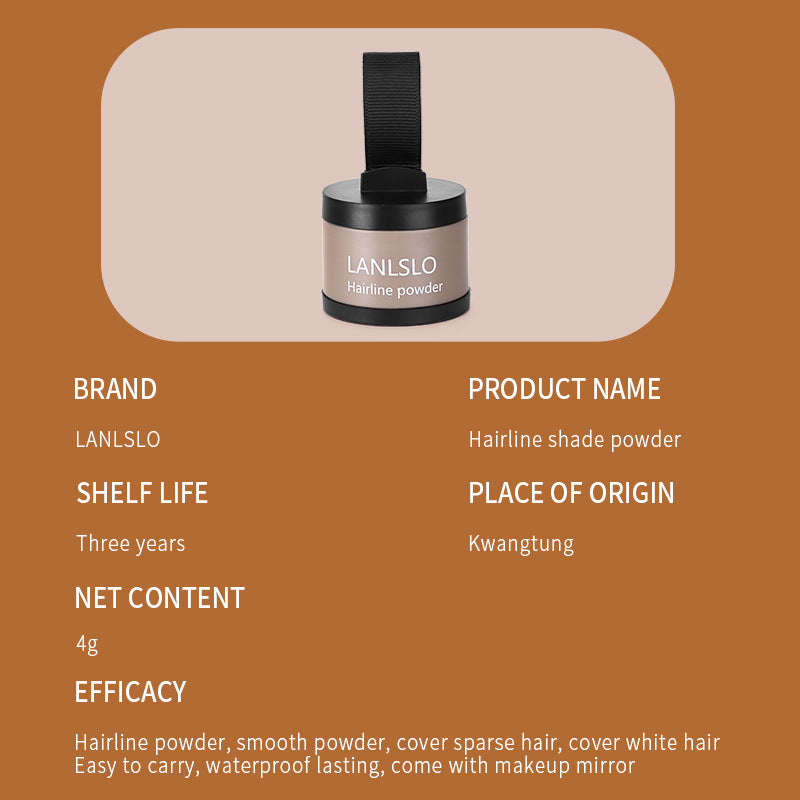 Waterproof Hairline Powder for Hair Replacement and Concealing