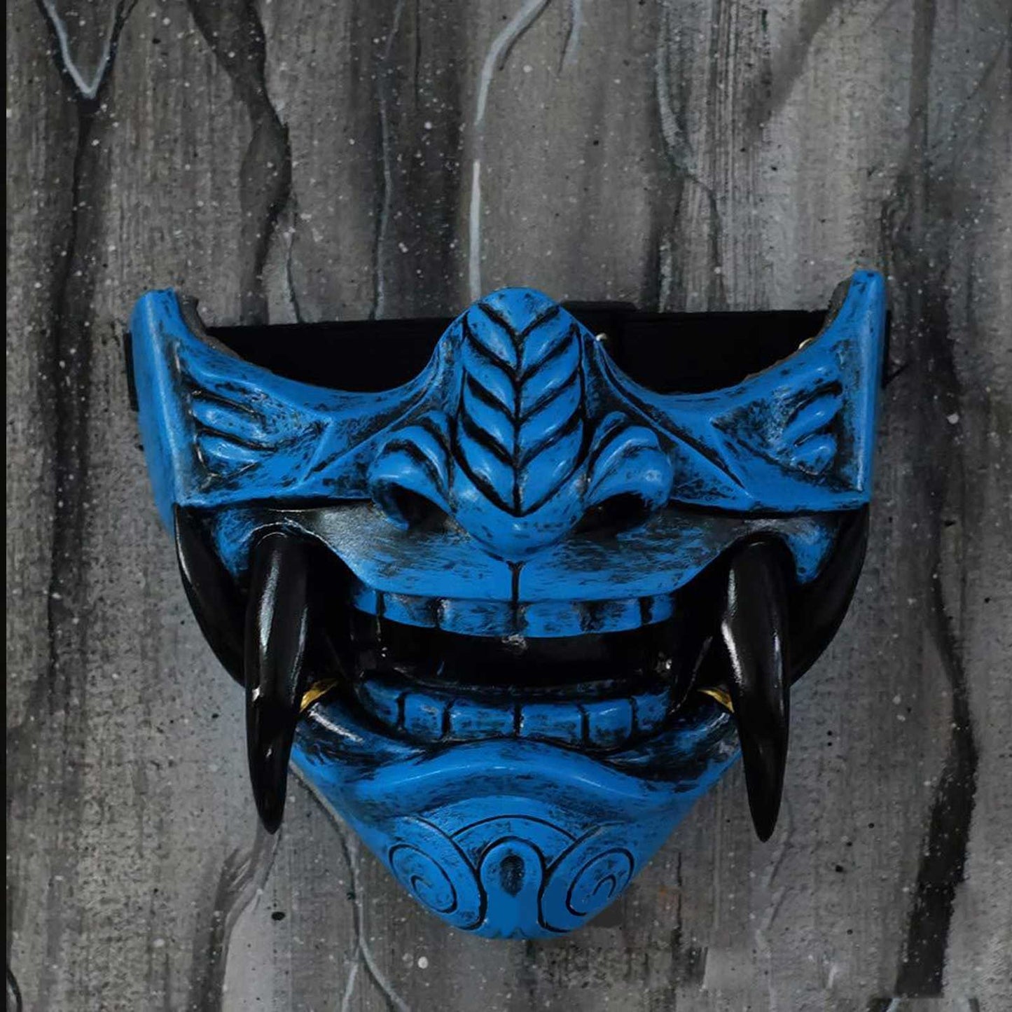 Japanese Cosplay Halloween Mask - Half Face Latex Face Mask for Costume Party