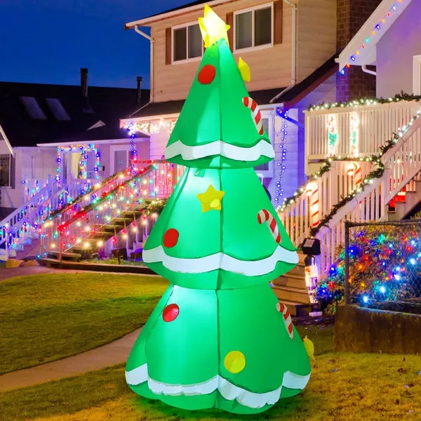 5 FT Christmas Inflatable Tree with LED Lights - Green