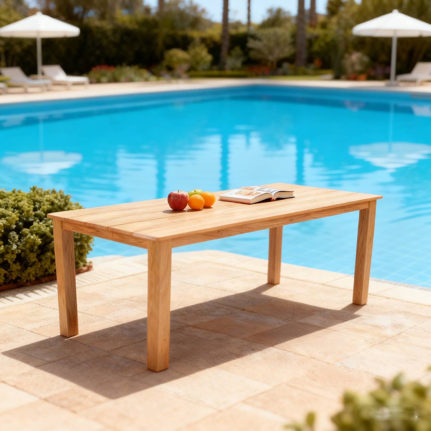 68.9-Inch Simple High-Quality Dining Table For Outdoor Picnics &