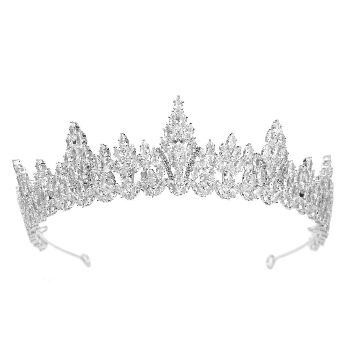 Bride Crown Headpiece - Brass & Zircon