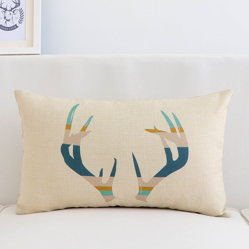 Cushion Car and Office Chair Pillow Cover 30x50cm - Long Shape, Cotton Linen Blend